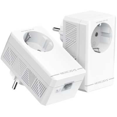 Комплект гигабитных адаптеров Powerline с розеткой Mercusys MP500P KIT
