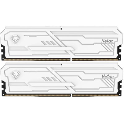 Оперативная память Netac Shadow III, DDR4, 16GB (2x8GB), 3200 MHz, CL16, с радиатором, белый