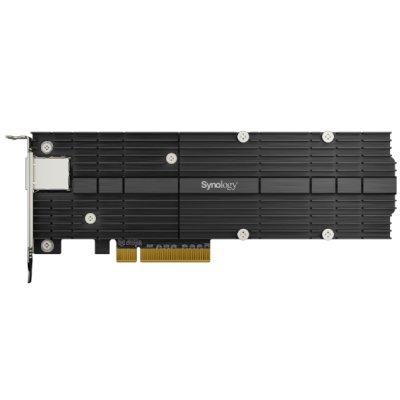 Сетевая карта Synology M.2 SSD-NVME adapter M.2 2110/2080,2 slots m.2 key, 10 Gigabit port RJ-45, PCIe 3.0 x8 adapter (FH bracket)'