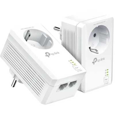 Комплект гигабитных Powerline-адаптеров TP-Link TL-PA7027P KIT AV1000 со встроенной розеткой