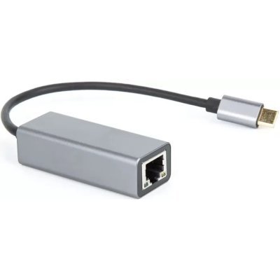 Кабель-переходник USB 3.1 Type-C -->RJ-45 1000Mbps Ethernet, Aluminum Shell, 0.15м VCOM DU320M