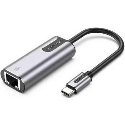 Адаптер Vention USB-C to Gigabit Ethernet Adapter 0.15M Gray Aluminum Alloy Type