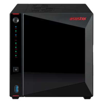 Сетевой накопитель ASUSTOR AS5404T 2-Bay NAS/Media player/Intel Celeron N5105 2.0GHz up to 2.9GHz, 4Gb SO-DIMM DDR4, noHDD(HDD,SSD),/2x 2,5Gb (LAN)/3xUSB3.2,HDMI; 90IX01R1-BW3S40