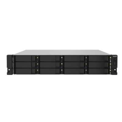 Сетевое хранилище без дисков SMB QNAP TS-1232PXU-RP-4G 12-Bay quad-core 64-bit AL324 1.7 GHz rackmount NAS with 250W redundant PSU, 4Gb DDR4 UDIMM RAM (max 1x16GB), SATA 6Gb/s, 2x 10GbE SFP+ LAN, 2x2.5 GbE LAN, 1x PCIe Gen2 x2 slot. W/o RAIL-B02