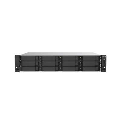 Сетевое хранилище без дисков SMB QNAP TS-1273AU-RP-8G NAS 12 HDD trays, 2x 2.5 GbE, rackmount, 2 PSU. 4-core AMD V1500B2,2 GHz, RAM 8 Gb (8 Gb UDIMM DDR4 (1 x 8 Gb) up to 32 Gb (2 x 16 Gb)). W/o rail kit RAIL-B02