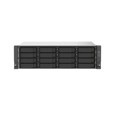 Сетевое хранилище без дисков SMB QNAP TS-1673AU-RP-16G NAS 16 HDD trays, 2x 2.5 GbE, rackmount, 2 PSU. 4-core AMD V1500B 2,2 GHz,RAM 16 Gb (1 x 16 GB) up to 32 Gb (2 x 16 GB). W/o rail kit RAIL-B02