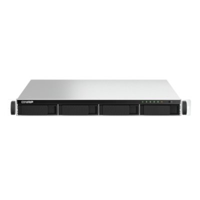 Сетевое хранилище SMB QNAP TS-464U-RP-8G NAS 4 HDD trays, rackmount 1U, 2 PSU. 4-core Intel Celeron N5105/N5095 2.0-2.9 GHz, 8 Gb RAM MAX, 2x2.5 Gigabit Ethernet, 4xUSB, 1xHDMI . PCIe Gen 3 x2, W/o rail kit RAIL-B02