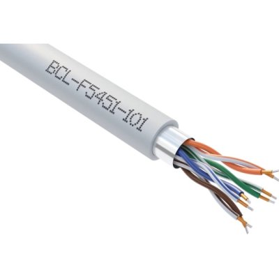 Кабель витая пара Bion BCL-F5451-101 F/UTP, кат.5e, 4x2x0,51мм AWG 24, CCA, одножильный, PVC, для внутренней прокладки, 305м, серый