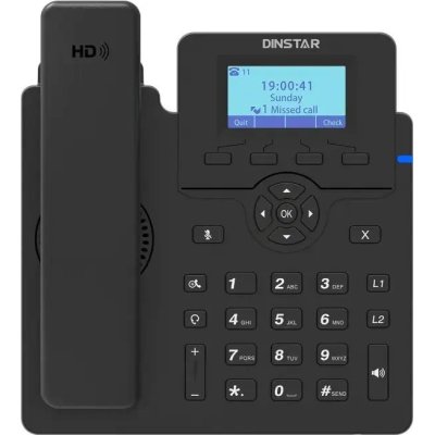 Телефон IP Dinstar C60GP черный