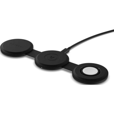 Переносное зарядное устройство Satechi Qi2 OntheGo 3-in-1 Wireless Charger. Цвет: чёрный