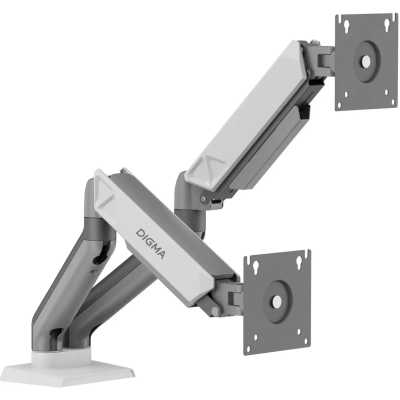 Кронштейн для мониторов ЖК Digma D-MM102D серый 17"-32" макс.9кг крепление к столешнице поворот и наклон