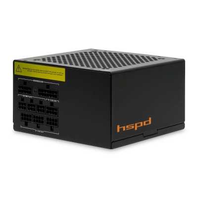 Блок питания Power Supply HSPD, 750W 80 PLUS Gold (ATX, 2.52, Full modular, 1x24(20+4)pin 600мм, 2xCPU 8(4+4)pin 700мм, 2xPCIe*2 8(6+2)pin 600+150мм, 2xSATA*3 500+150+150мм, 1xMOLEX*3 500+150+150мм, Active, 120x120мм, 150x140x86мм, APFC, OVP, OPP, SCP, UV