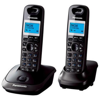 Телефон беспроводной (DECT) Panasonic KX-TG2512RU2 Доп трубка в комплекте, АОН, Caller ID, спикерфон, полифония