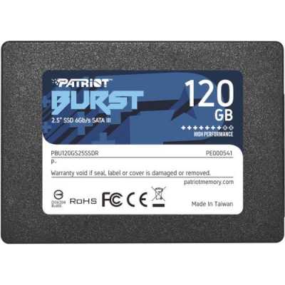 Накопитель SSD Patriot Burst Elite, 120Gb, SATA, 2.5", R/W 450/320