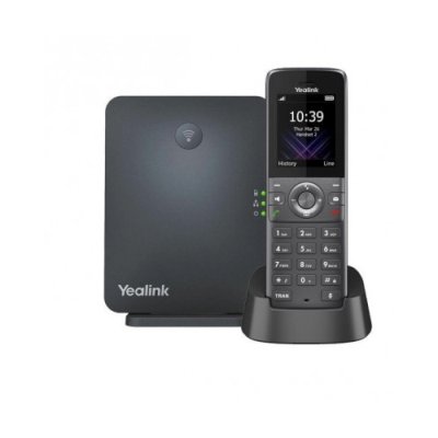 Телефон DECT-трубка Yealink W73P DECT (база W70B+трубка W73H) до 10 SIP-аккаунтов, до 10 трубок на базу, до 20 одноврем. Вызовов