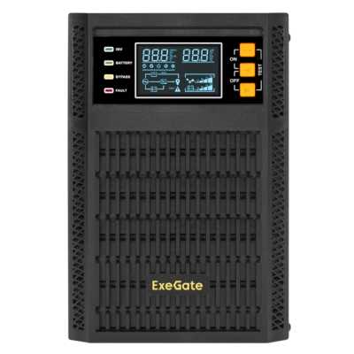 Exegate EX296947RUS ИБП On-line ExeGate PowerExpert TL-1000.LCD.AVR.2SH.USB.RS232.SNMP <1000VA/1000W, On-Line, PF=1, LCD, 2*Schuko, RS232, USB, SNMP-slot, встроенные батареи 12V 7.2Ah - 2шт, Tower, ме