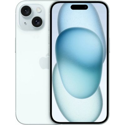 Смартфон Apple A3090 iPhone 15 128Gb голубой моноблок 3G 4G 1Sim 6.1" 1179x2556 iOS 17 48Mpix 802.11