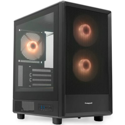 Компьютерный корпус HSPD M310, Mesh Mini-tower, черный, TG, 0.4 SPCC, 3x120мм ARGb mATX, mITX 180/280/160мм 1x2.5", 1x3.5", 4xPCI 2xUSB-A 3.0 452x277x418мм