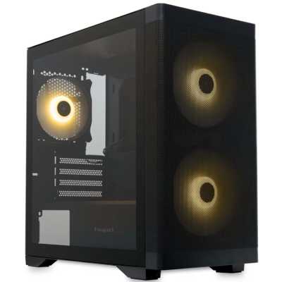 Компьютерный корпус без блока питания HSPD M320, Mesh Mini-tower, черный, slide TG, 0.45 SPCC, 2x140мм ARGb+1x120мм ARGb mATX, mITX 160/340/184мм 2x2.5", 2x3.5", 4xPCI 2xUSB-A 3.0, 1xUSB-A 1.0 390x200x385мм