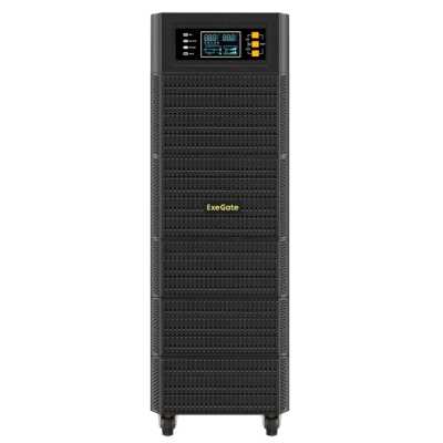 Источник бесперебойного питания On-line ExeGate PowerExpert TL-575-10kVA.192V.LCD.AVR.T.USB.RS232.SNMP 10000VA/10000W, On-Line, PF=1, LCD, клеммы, RS232, USB, SNMP-slot, встроенные батареи 12V 7.2Ah - 16шт, возможность подключения до 4 внешних батарейных 