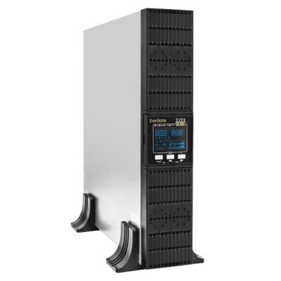 Источник бесперебойного питания On-line ExeGate PowerExpert ULS-575-10kVA.LCD.AVR.T.USB.RS232.SNMP.2U 10000VA/10000W, On-Line, PF=1, LCD, клеммы, RS232, USB, SNMP-slot, EPO, батареи внешние 192В/240В суммарной емкостью до 400Ah, Rackmount 2U/Tower, металл