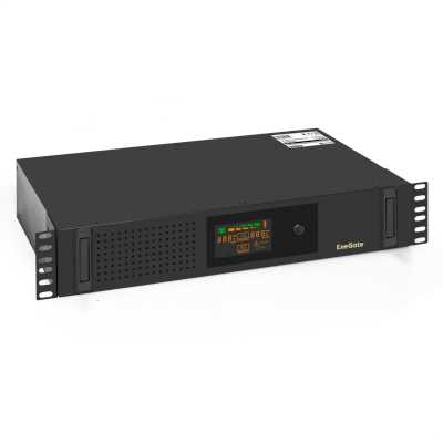 ИБП ExeGate ServerRM UNL-850.LCD.AVR.2SH.3C13.USB.2U (850VA/510W, Color LCD, AVR, 2*Schuko+3*C13, USB, батарея 12V 9Ah, 2U, установка в стойку, Black)