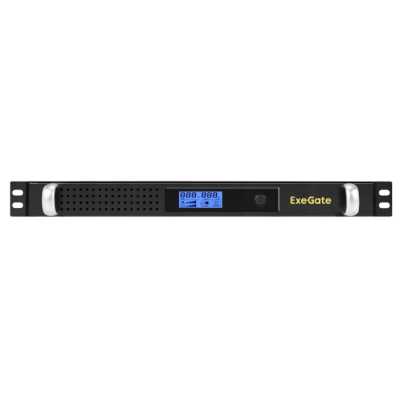 Источник бесперебойного питания ExeGate 1U ServerRM UNL-650.LCD.AVR.4C13.RJ.USB.1U 650VA/360W, LCD, AVR, 4*C13, RJ, USB, 1U, установка в стойку, черный