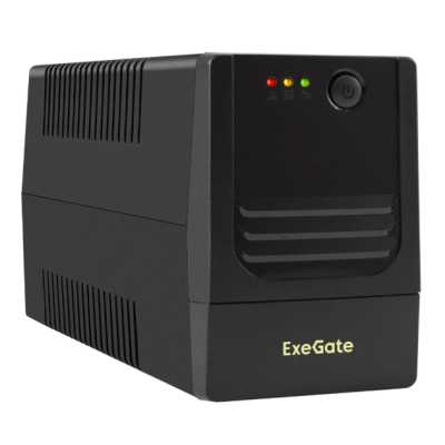 Источник бесперебойного питания (ИБП) ExeGatePower NB-650.LED.AVR.4C13 (650VA/390W, LED, AVR, 4*C13, батарея 12V 7Ah, Black) EX299482RUS