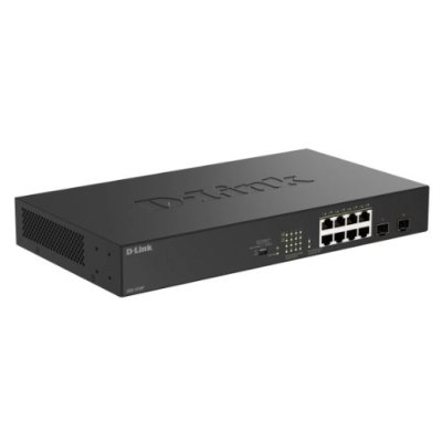 Коммутатор D-Link DGS-1010P/B1A, 8×1 Гбит/с + 2×1 Гбит/с SFP, неуправляемый