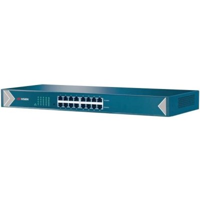 Коммутатор Hikvision DS-3E0516-E(C), 16×1 Гбит/с, неуправляемый