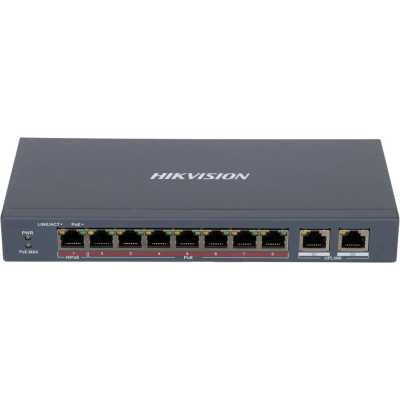 Коммутатор Hikvision DS-3E0310HP-E(C) 8x100Мбит/с 2x1Гбит/с неуправляемый