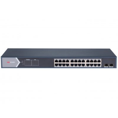 Коммутатор Hikvision DS-3E1526P-SI, 24×1 Гбит/с PoE+ + 2×1 Гбит/с SFP, настраиваемый