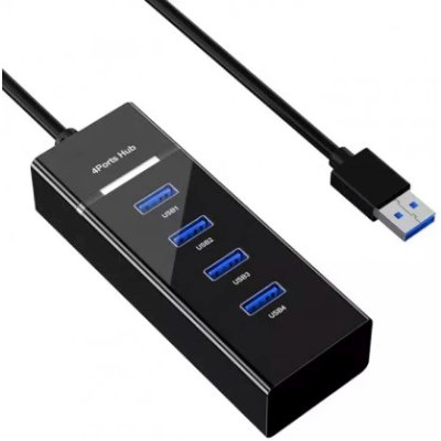 Разветвитель USB KS-is KS-728 4 порт. черный