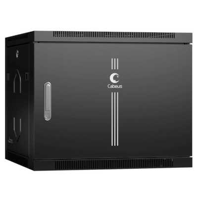 Шкаф телекоммуникационный настенный Cabeus SH-05F, 19", 9U, 501х600х450 мм (ВхШхГ), дверь: металл, сварной, серый