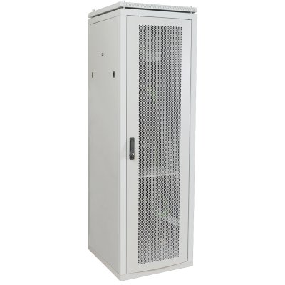 Шкаф сетевой ITK LN35-33U68-P - 19дюйм LINEA N 33U 600х800 мм перфорированная передняя дверь серый