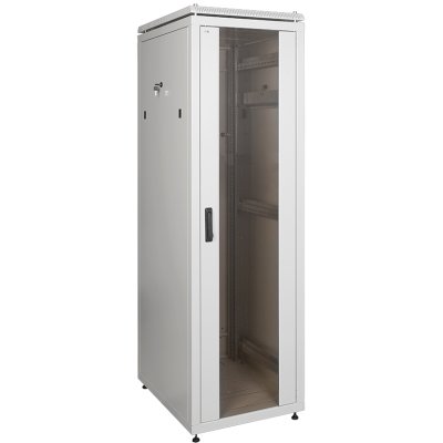 Шкаф сетевой LN35-28U68-GM - ITK LINEA N 19" 28U 600х800мм стеклянная передняя дверь задняя металлическая серый