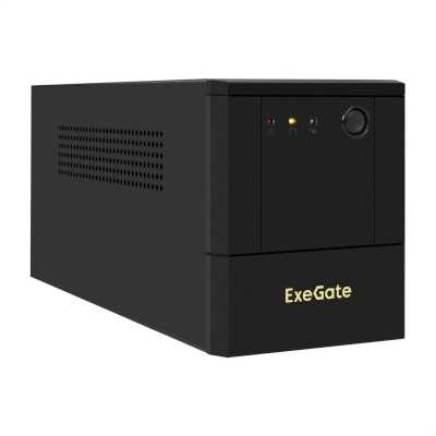 Источник бесперебойного питания ExeGate SpecialPro UNB-1000.LED.AVR.4SH (1000VA/700W, LED, AVR, 4*Schuko, батарея 12V 7.2Ah - 2 шт., металлический корпус, Black)