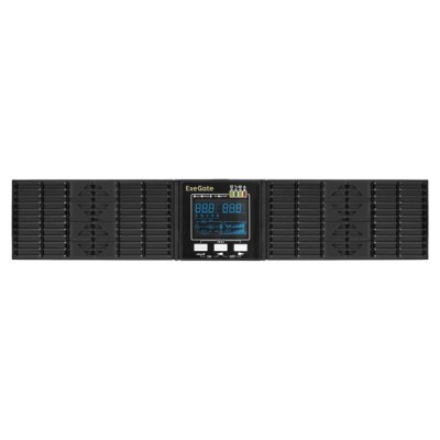 Источник бесперебойного питания On-line ExeGate PowerExpert ULS-1000.LCD.AVR.1SH.2C13.USB.RS232.SNMP.2U 1000VA/1000W, On-Line, PF=1, LCD, 1*Schuko+2*C13, RS232, USB, SNMP-slot, Rackmount 2U/Tower, металлический корпус, черный