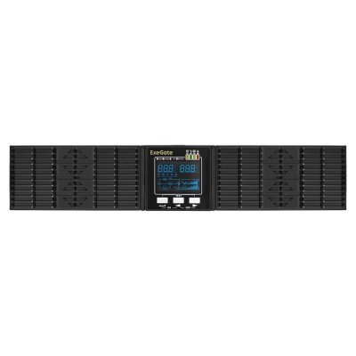 Источник бесперебойного питания On-line ExeGate PowerExpert ULS-2000.LCD.AVR.1SH.2C13.USB.RS232.SNMP.2U 2000VA/2000W, On-Line, PF=1, LCD, 1*Schuko+2*C13, RS232, USB, SNMP-slot, Rackmount 2U/Tower, металлический корпус, черный