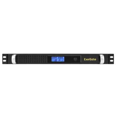 Источник бесперебойного питания ExeGate 1U ServerRM UNL-1200.LCD.AVR.8C13.RJ.USB.1U 1200VA/720W, LCD, AVR, 8*C13, RJ, USB, 1U, установка в стойку, черный