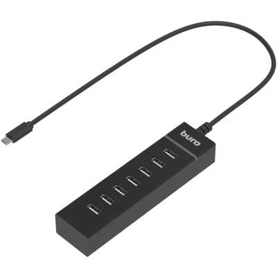 Разветвитель USB-C Buro BPH-C-P107 7порт. черный (BU-USBC-HUB-7U2)