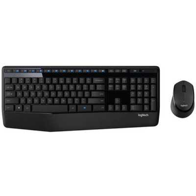 Клавиатура + мышь Logitech MK345 клав:черный мышь:черный USB беспроводная Multimedia (920-008534)