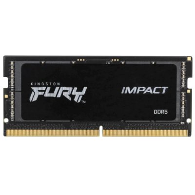 Оперативная память Kingston Fury Impact, DDR5, 16GB (1x16GB), 4800MHz, CL38, SO-DIMM