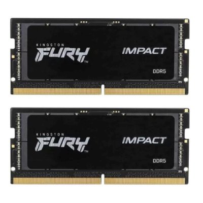 Оперативная память Kingston Fury Impact, DDR5, 32GB (2x16GB), 6000MHz, CL38, SO-DIMM