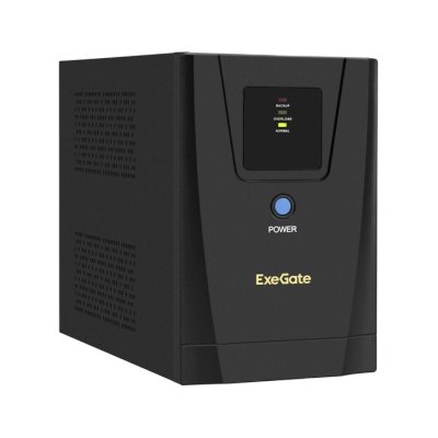 Источник бесперебойного питания ExeGate EX292801RUS SpecialPro UNB-1600.LED.AVR.2SH.3C13 1600VA/950W, LED, AVR, 2*Schuko+3*C13, съемн.кабель, металлический корпус, черный