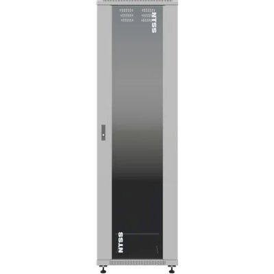 Шкаф серверный NTSS Премиум (NTSS-R22U60100GS) напольный 22U 600x1000мм пер.дв.стекл металл 900кг серый IP20 сталь