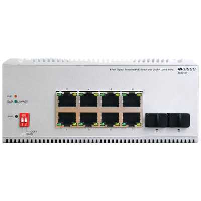 Коммутатор/ Unmanaged Industrial Switch 8x1000Base-T PoE, 2x1000Base-X SFP, PoE Budget 185W, Surge 4KV, -40 to 75°C