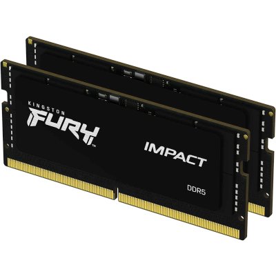 Оперативная память Kingston Fury Impact, DDR5, 64GB (2x32GB), 4800MHz, CL38, SO-DIMM