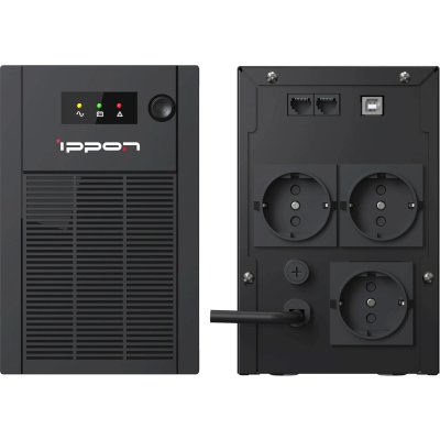 Источник бесперебойного питания Ippon Back Basic 1050S New Euro 600Вт 1050ВА черный