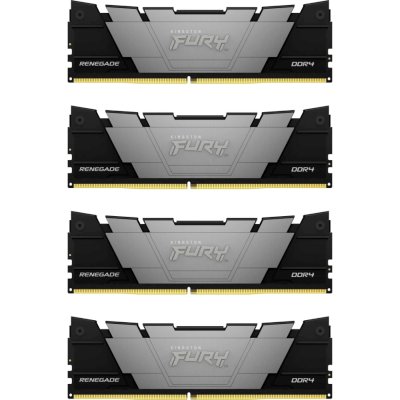 Оперативная память Kingston Fury Renegade, DDR4, 128GB (4x32GB), 3200MHz, CL16, DIMM, радиатор, черный